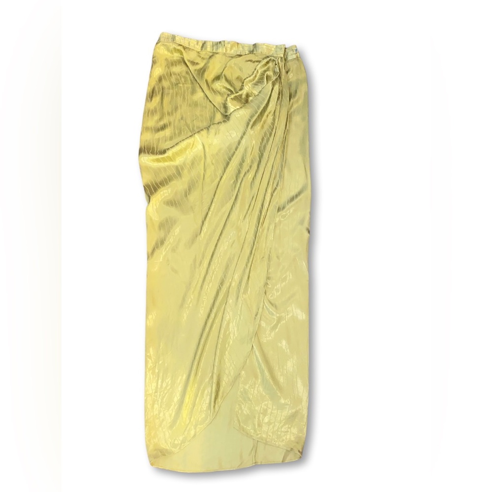 SATIN WRAP SKIRT